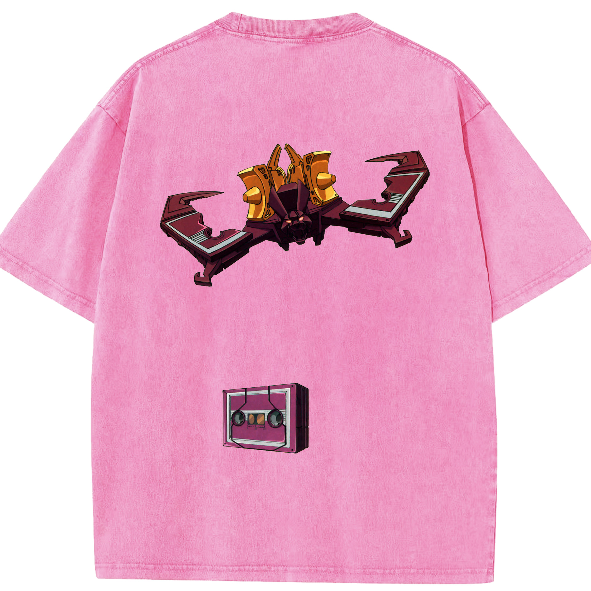 （画像用）  綿100% ヴィンテージ風 半袖Tシャツ（背面プリント）